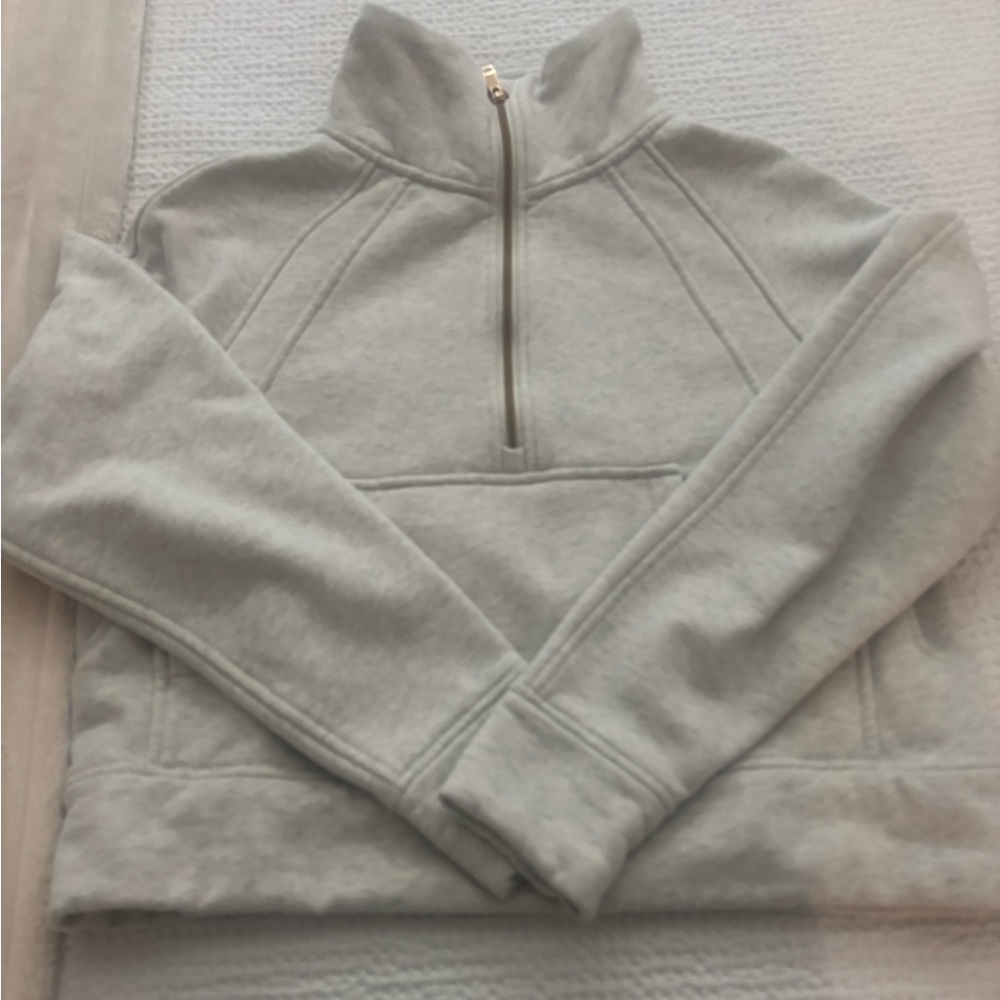 Light Gray Quarter-Zip Pullover